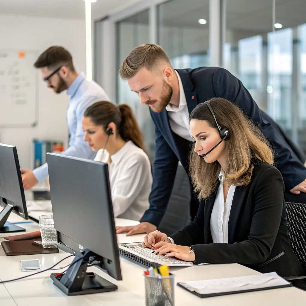 Professional team at work